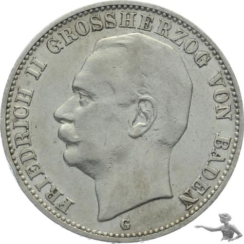 Baden 3 Mark 1912 Friedrich II